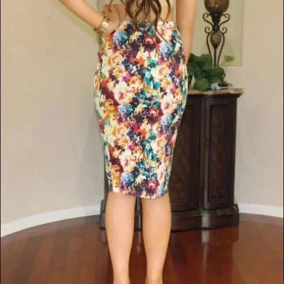 Zip me up floral midi skirt - Picture 3 of 4